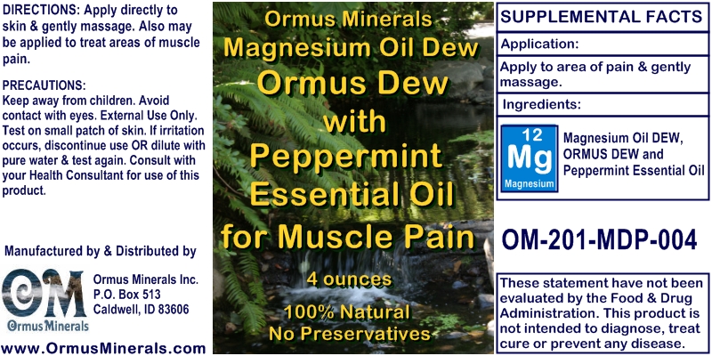 Magnesium and Peppermint muscle relief