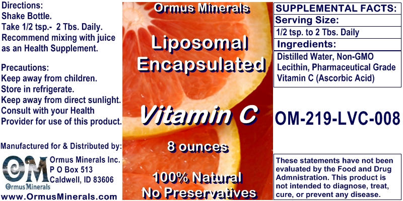 Ormus Minerals Liposomal Encapsulated Vitamin C Ormus Minerals Liposomal Encapsulated Vitamin C